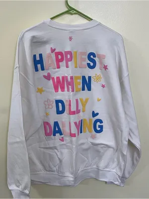 NEW Altar’d State Crewneck Sweatshirt Size M/L NWT Happiest When Dilly Dallying thumbnail 3