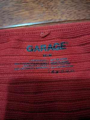 Garage Rust Ribbed Longline Spaghetti Strap Tank Top M thumbnail 3