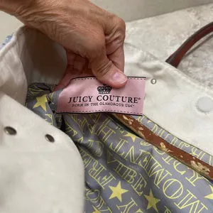 Juicy‎ Couture Vintage Ombre Canvas Peace Tote Ba Embroidery Y2K shoulder puse thumbnail 6