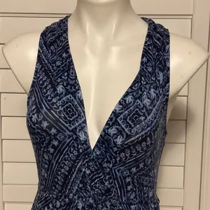 Motherhood Maternity Navy Patterned Maxi Dress thumbnail 2