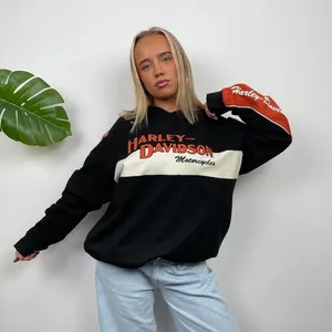 Vtg Harley Davidson Embroidered Spell Out Sweatshirt Long Sleeve thumbnail 3