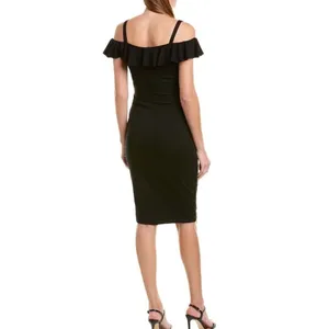 NWT BAILEY 44 Jungle Canopy Cold-Shoulder Dress Black Large thumbnail 2