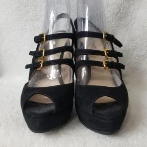 Prada 3 strap slingback heels thumbnail 3