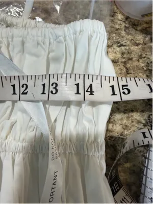 Women's LEAU White Reverie Ruffle Two Piece Skirt Set M thumbnail 6