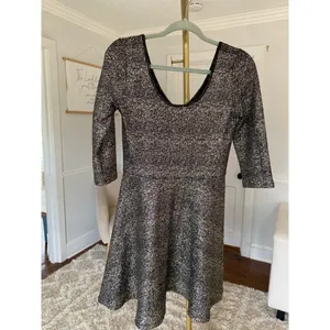 Bethany‎ Mota Glitter Mini Dress Fit Flare Glam Sparkle Y2K Spring Summer Luxury thumbnail 2