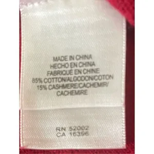 LIZ CLAIBORNE red sweater 85% COTTON 15% CASHMERE M thumbnail 3