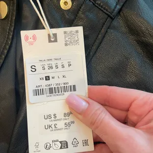 Nwt Zara Black Faux Leather Belted Jacket / Shirt S thumbnail 10