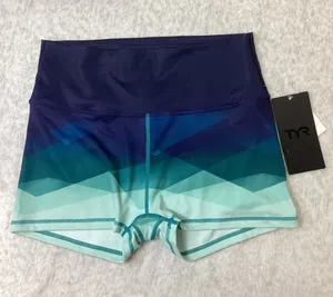 TYR Forge High Rise Shorts 2 Inch Inseam Blue Multi Geometric XL FTHRS0SA thumbnail 1