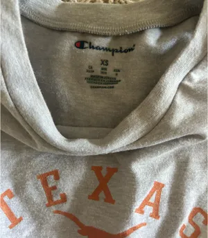 Champion Gray UT Texas Longhorns Cropped Tank thumbnail 2