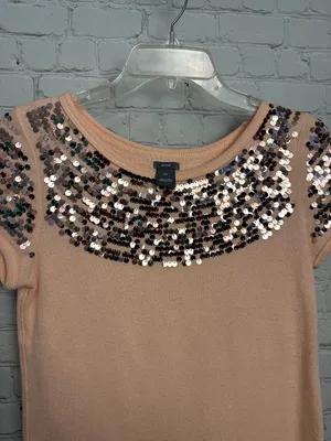 Aerie pink peach terry cloth with sequin top size XS comfort athleisure thumbnail 2