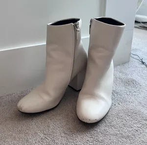 Altar'd State White Block Heel Ankle Boots thumbnail 1