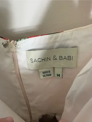 Anthropologie Sachin and Babi Blaine Square Neck Midi Dress Rose Floral Print 14 thumbnail 3