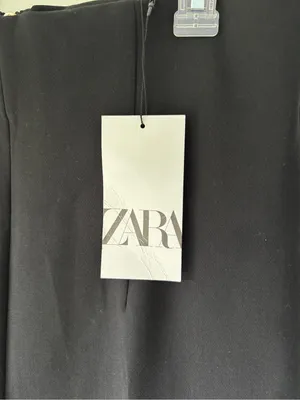 Zara Black High Waisted Wide Leg Trouser Dress Pants Business Professional Work thumbnail 5