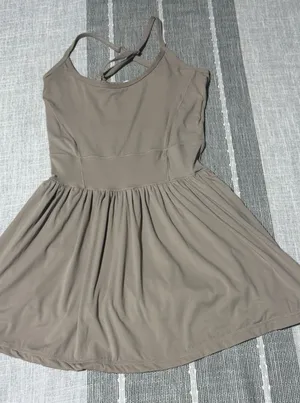 Better‎ Together Women Small Taupe Brown Active Exercise Dress OKJ041 Strappy S thumbnail 1