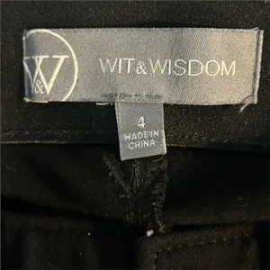 Wit‎ & Wisdom Women's Size 4 Black Skinny Jeans Stretchable Denim thumbnail 7