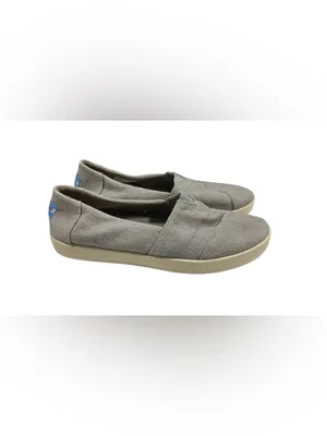 TOMS Classic Slip On Shoes Gray Textured Canvas Women’s Size 7.5 Casual Flats thumbnail 3