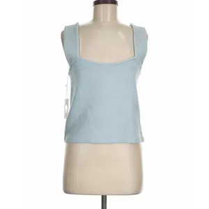 Anthropologie -1629 Daily Practice NWT Sky Blue Ribbed Square Neck Tank Top Sz M thumbnail 3