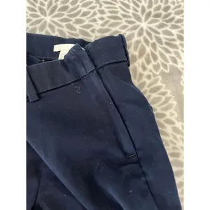 H&M Navy Blue‎ Slim Fit Chinos size 2 Ankle Trousers Office Chic Dark Academia thumbnail 4