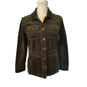 Christopher Banks Jacket Womens S Used Green Corduroy thumbnail 3