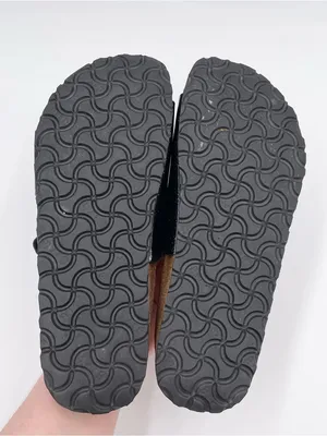 Birkenstock Birki's Double Strap Sandals Black Glitter Jelly Women's Size 8 thumbnail 7