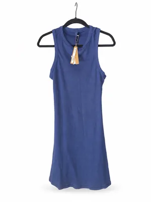 SKIMS Cotton Rib Tank Mini Dress Navy Size Large NWT thumbnail 3