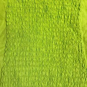 Women’s XXL "A New Day" Ruffled Crop Top, Off the Shoulder, Lime Green XXL thumbnail 7