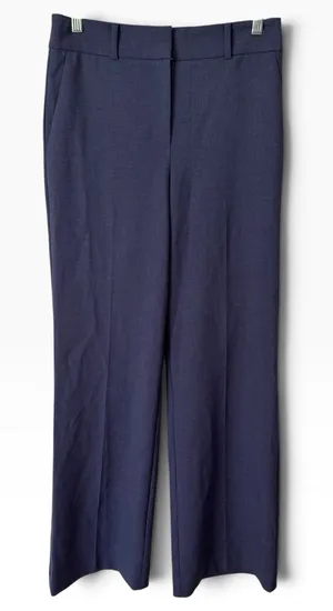 NWT Ann Taylor The Wide Leg Trousers Women’s Size 2 Pleated Blue Career thumbnail 1