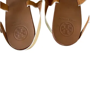 Tory‎ Burch Holly White Patent Double T Kitten Heel Slingback Sandals 9.5 thumbnail 4