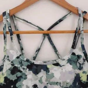 Womens Size S Green Watercolor Activewear Strappy thumbnail 8