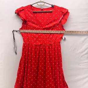 Old Navy Polka Dot Wrap Dress‎ Red Large thumbnail 13