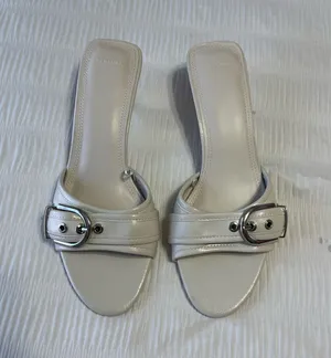 Kitten heels Silver Size 8.5 thumbnail 1