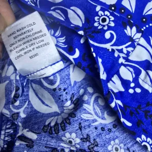 Sugarlips Lulu Floral Dixie‎ Split Neck Shift Dress Blue Floral Paisley Tiered M thumbnail 8