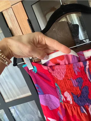 Petal and Pup Halter Maxi Dress colorful tropical Strawberry Abstract print midi vacation thumbnail 9