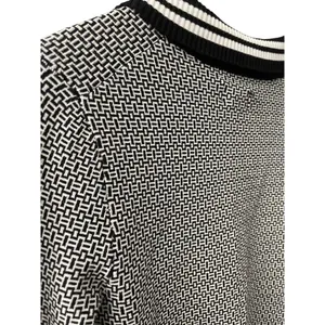 Anthropologie Maeve Preppy Black/White Cropped Plunging Polo Cardigan Size Small thumbnail 12