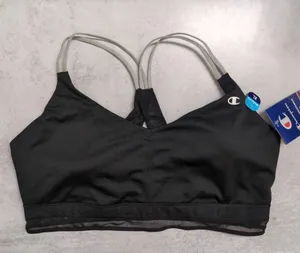 NWT Champion Black Moderate Support Double Dry Strappy Sports Bra XL thumbnail 1