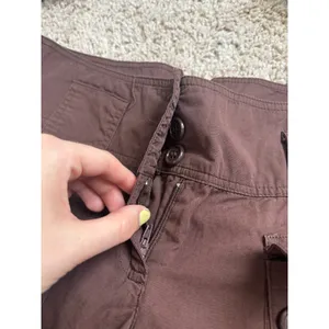 Y2K Cargo Utility Pants Cache Brown High‎ Waisted Cotton Straight Leg Trousers 0 thumbnail 3