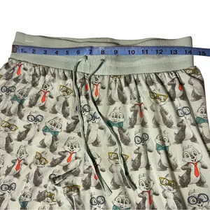 Disney Chip n Dale Mint Pajama Pants Nerd Glasses Tie Sleep Lounge Joggers L thumbnail 5
