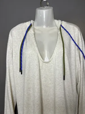 FP Movement Dress Womens Small White Hooded French Terry Sweater Midi Lounge thumbnail 1