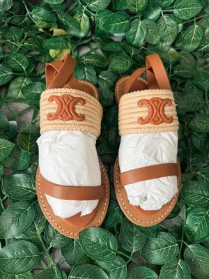 & Other Stories Tan Woven Leather Band Sandals thumbnail 2