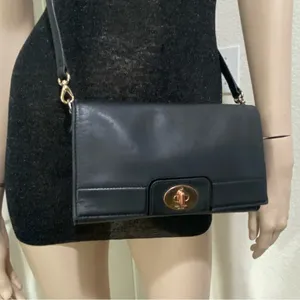 KATE SPADE Black Leather Hampton Road Juliana Turnlock Crossbody Bag thumbnail 2