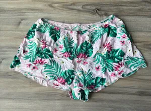 Jenni Pink and Green Sleep Shorts thumbnail 1