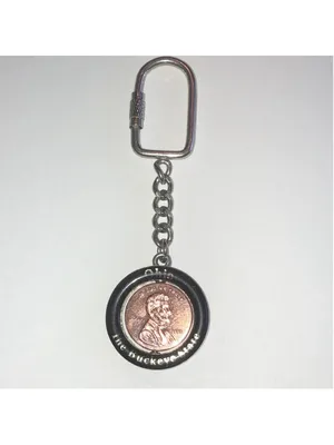 Vintage Ohio The Buckeye State Penny Keychain thumbnail 2