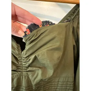 Lug‎ Von Siga Army Green Serena Ruffle Cotton Poplin Midi Dress Size 6 thumbnail 6