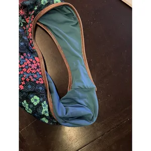 Aerie Swimsuit Womens XL Blue Floral One Piece Triangle Crisscross Back Strappy thumbnail 9