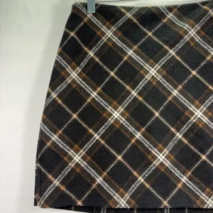 Hollister Women Black Plaid Stretch‎ Waist Ultra Hi-Rise Lined Skirt Size Medium thumbnail 4