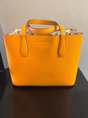 Tory Burch Bright Yellow Pebbled Leather Mini Tote with Strap thumbnail 4