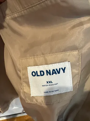 Old Navy Men’s XXL Tan Water Resistant Tech Car Coat Trench Jacket thumbnail 3