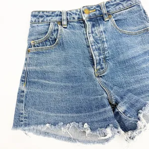 Rolla’s Original Short High Rise Cut Off Medium Juliet Wash Blue Denim Shorts thumbnail 6