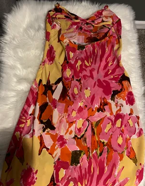 Lush floral midi dress thumbnail 6