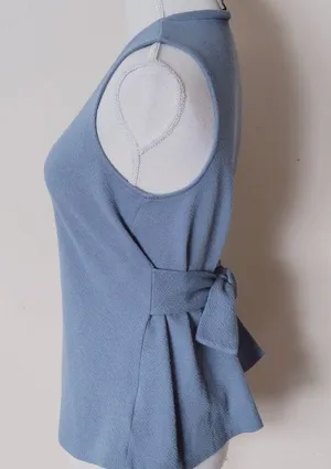 Express blue blouse size small thumbnail 3